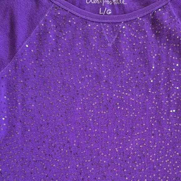 Aeropostale Purple Lightweight Knit Sweater - Picture 3 of 5